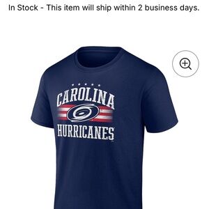 Carolina Hurricanes Navy Blue T-Shirt Mens Large